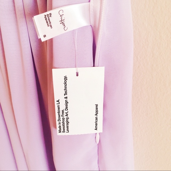 NWT American Apparel Lavender Lace Dress Chiffon S - Picture 5 of 6